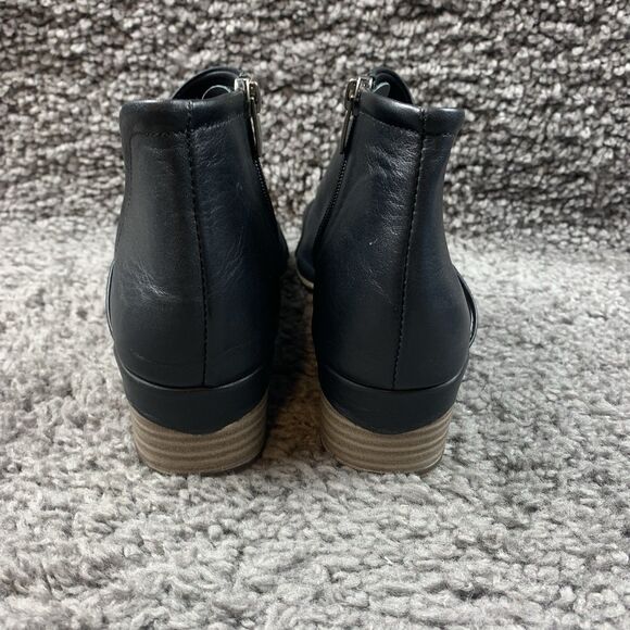 Mago leather heeled open toe shoes size 41 black - Picture 3 of 9